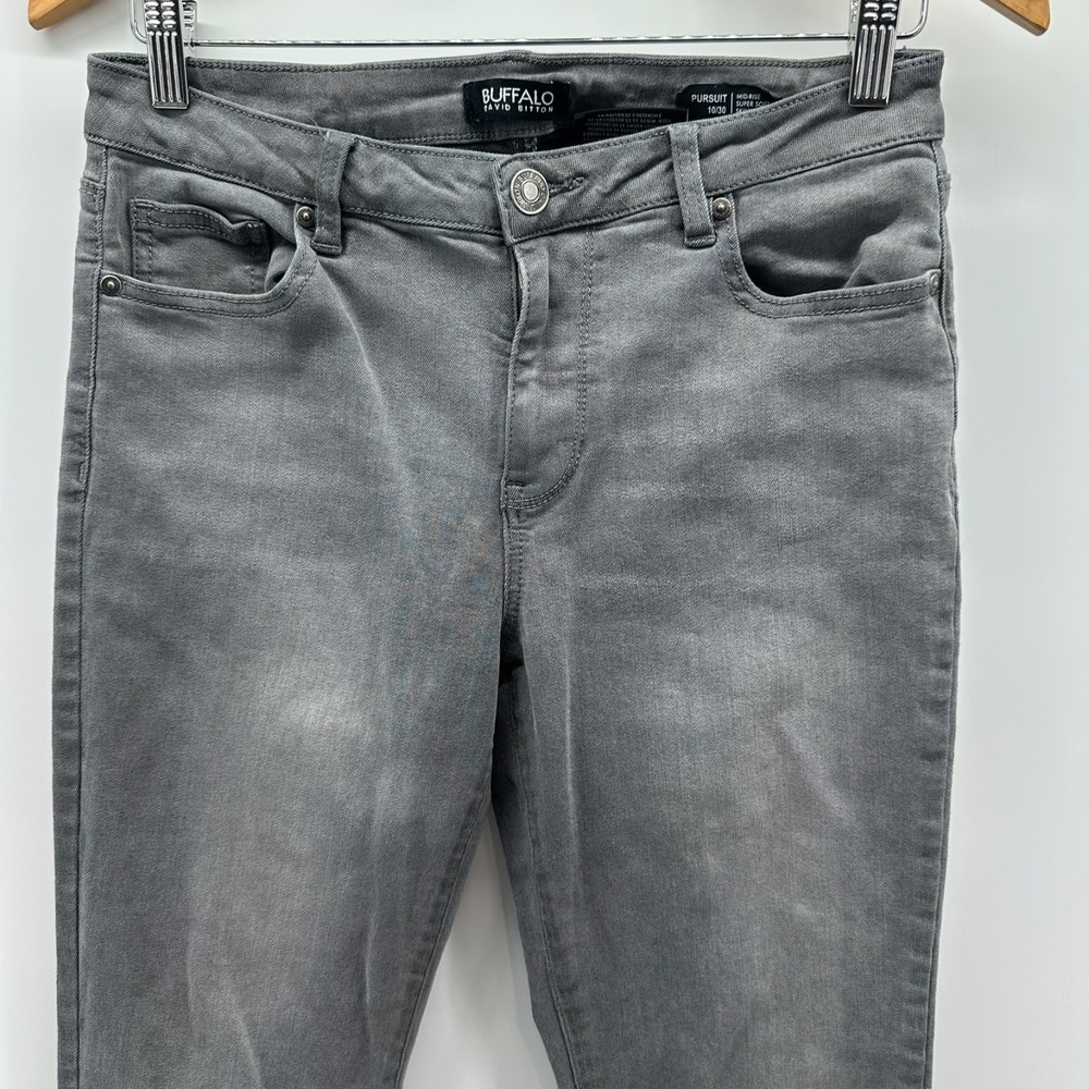 Buffalo David Bitton Jeans Womens 10/30 Gray Pursuit Mid-Rise Super Soft Skinny